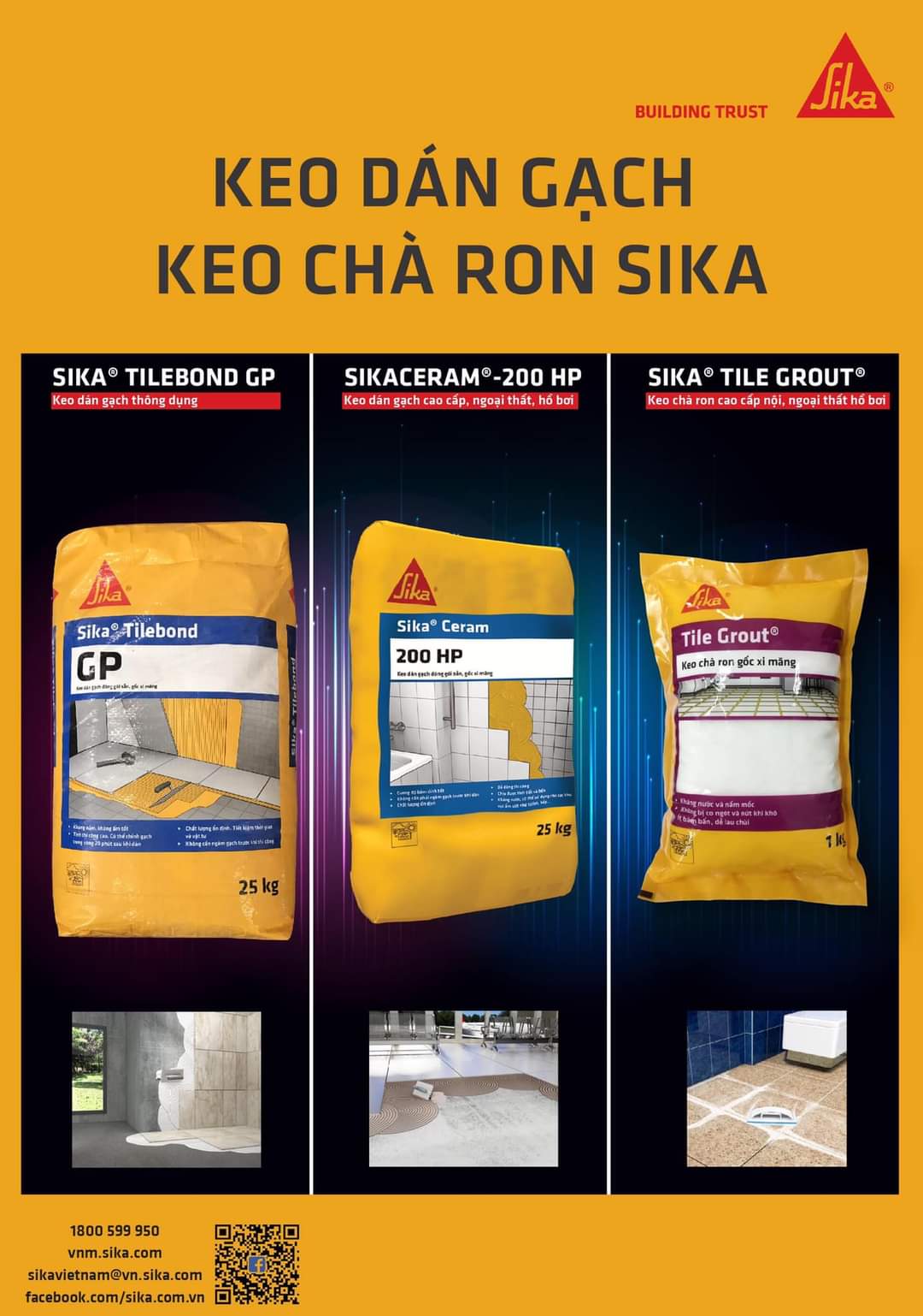 ĐẠI LÝ KEO DÁN GẠCH SIKA TẠI THÀNH PHỐ HỒ CHÍ MINH
