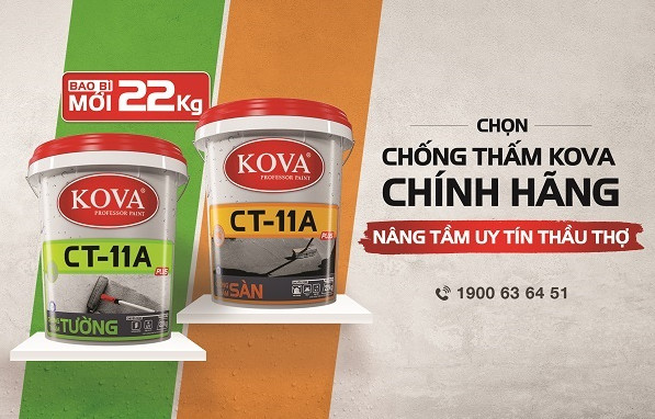 BÁO GIÁ SƠN VÀ CHỐNG THẤM KOVA CT-11A MỚI NHẤT NĂM 2024