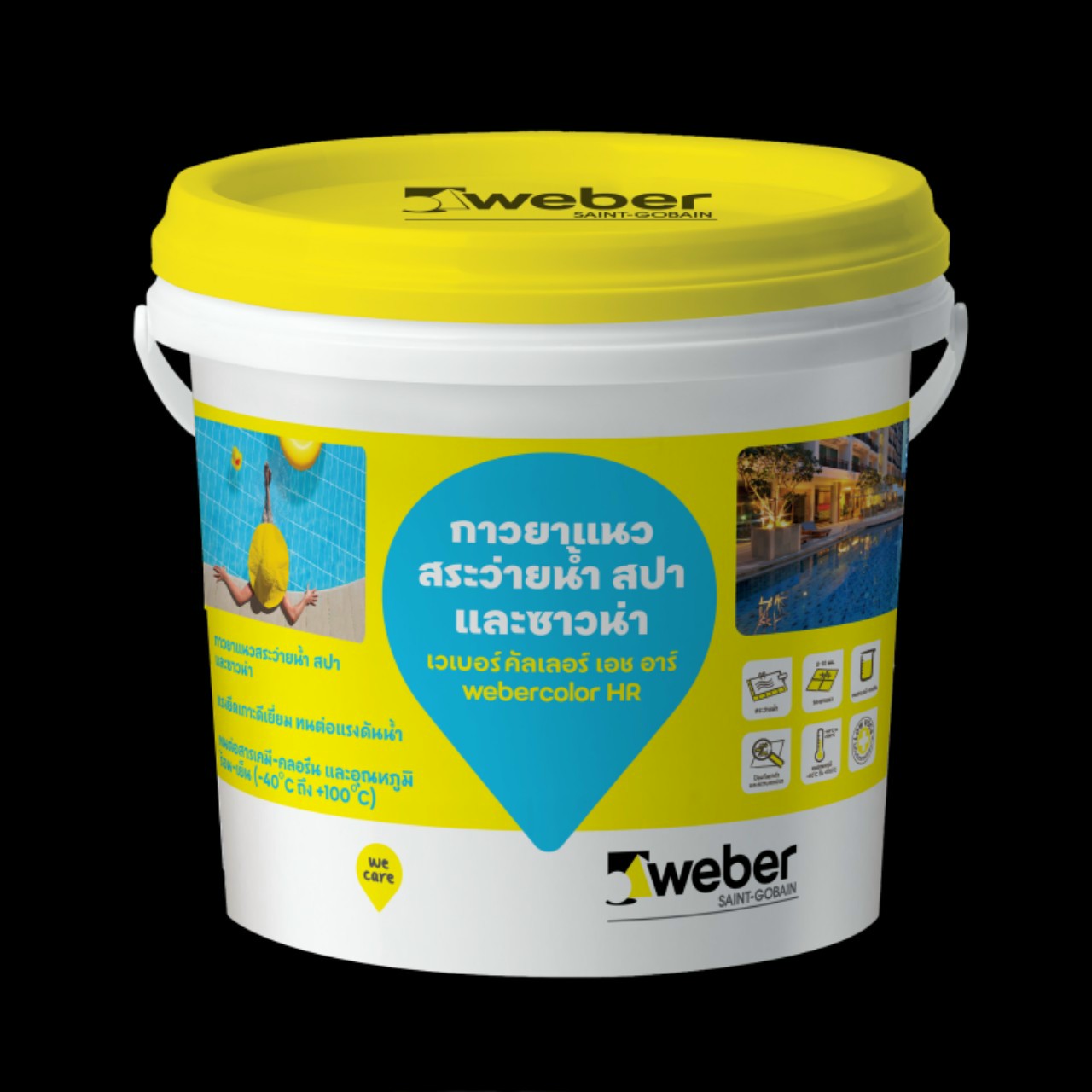 webercolor HR - Keo chà ron hồ bơi 2 thành phần gốc xi măng