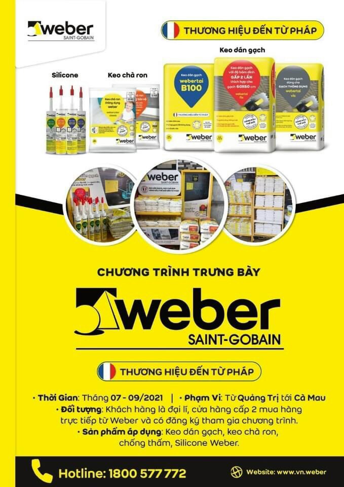 Keo dán gạch Weber color Poxy