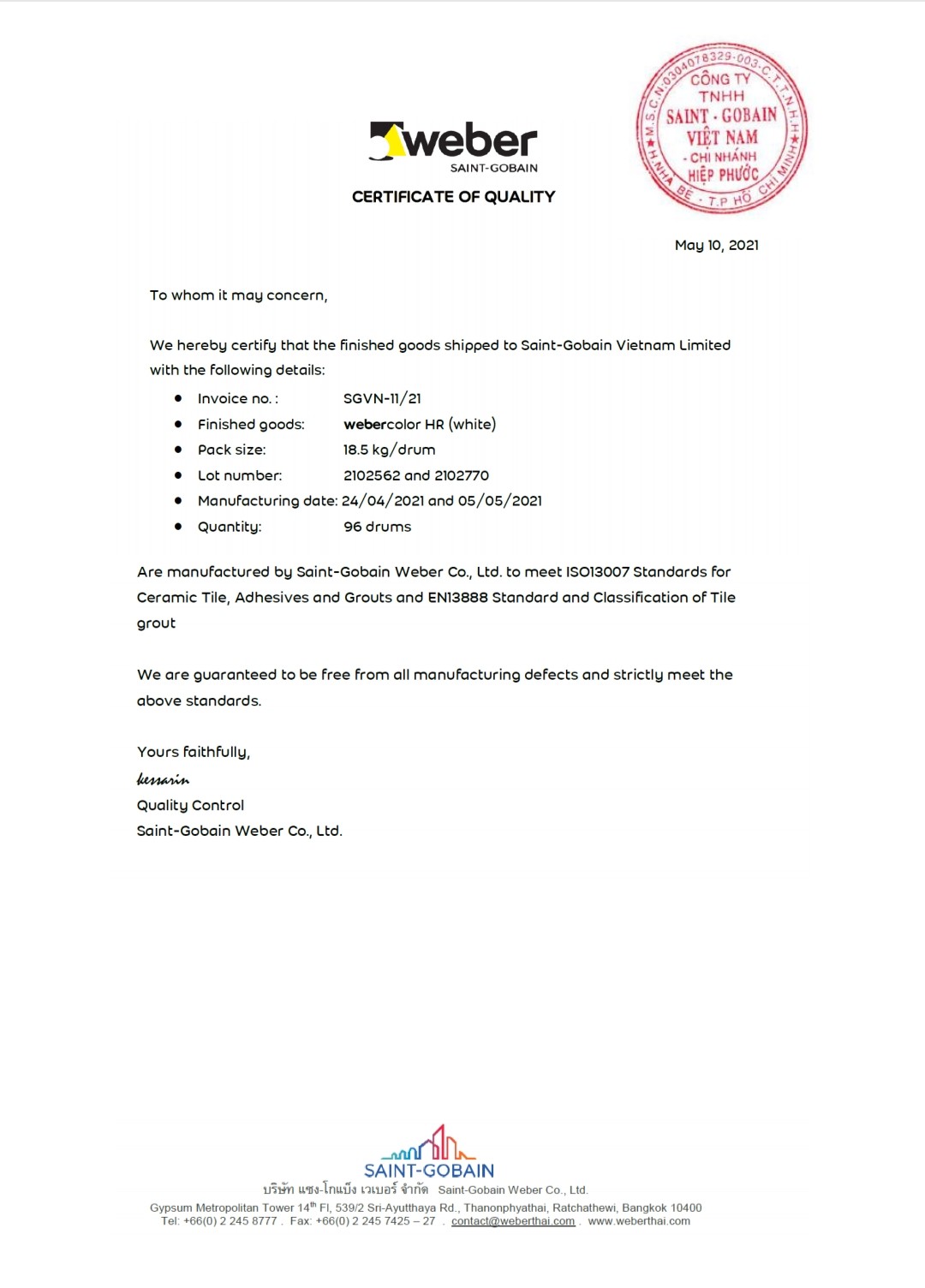 Keo dán gạch Weber color Poxy